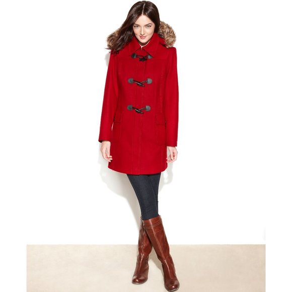 Tommy Hilfiger Hooded Toggle Front Duffle Coat - Picture 3 of 13